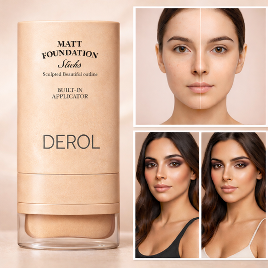 SilkCover Barra 3 en 1💎 Base, Corrector y Contorno en Barra  + Brocha Integrada